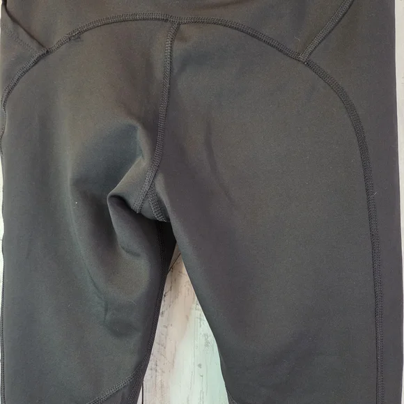 Nike Women's Black Leggings with White Swoosh - Picture 4 of 12